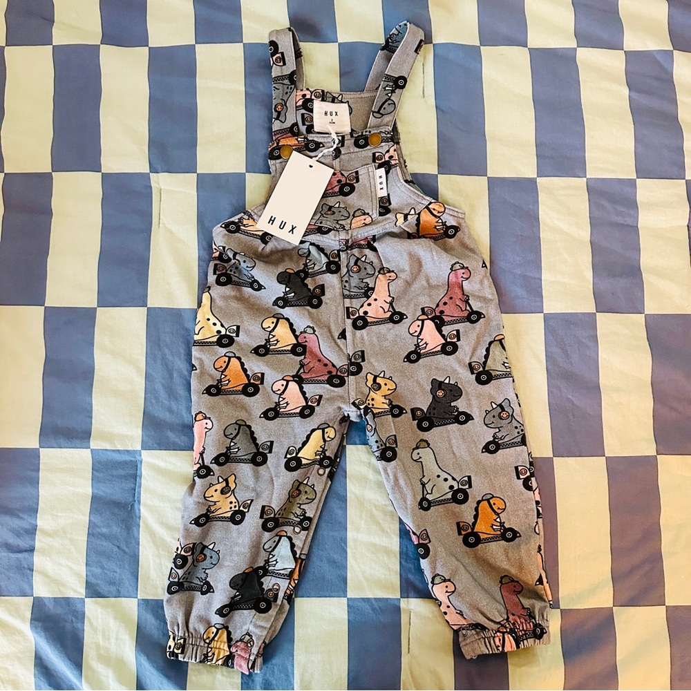Huxbaby NWT Dino Overalls